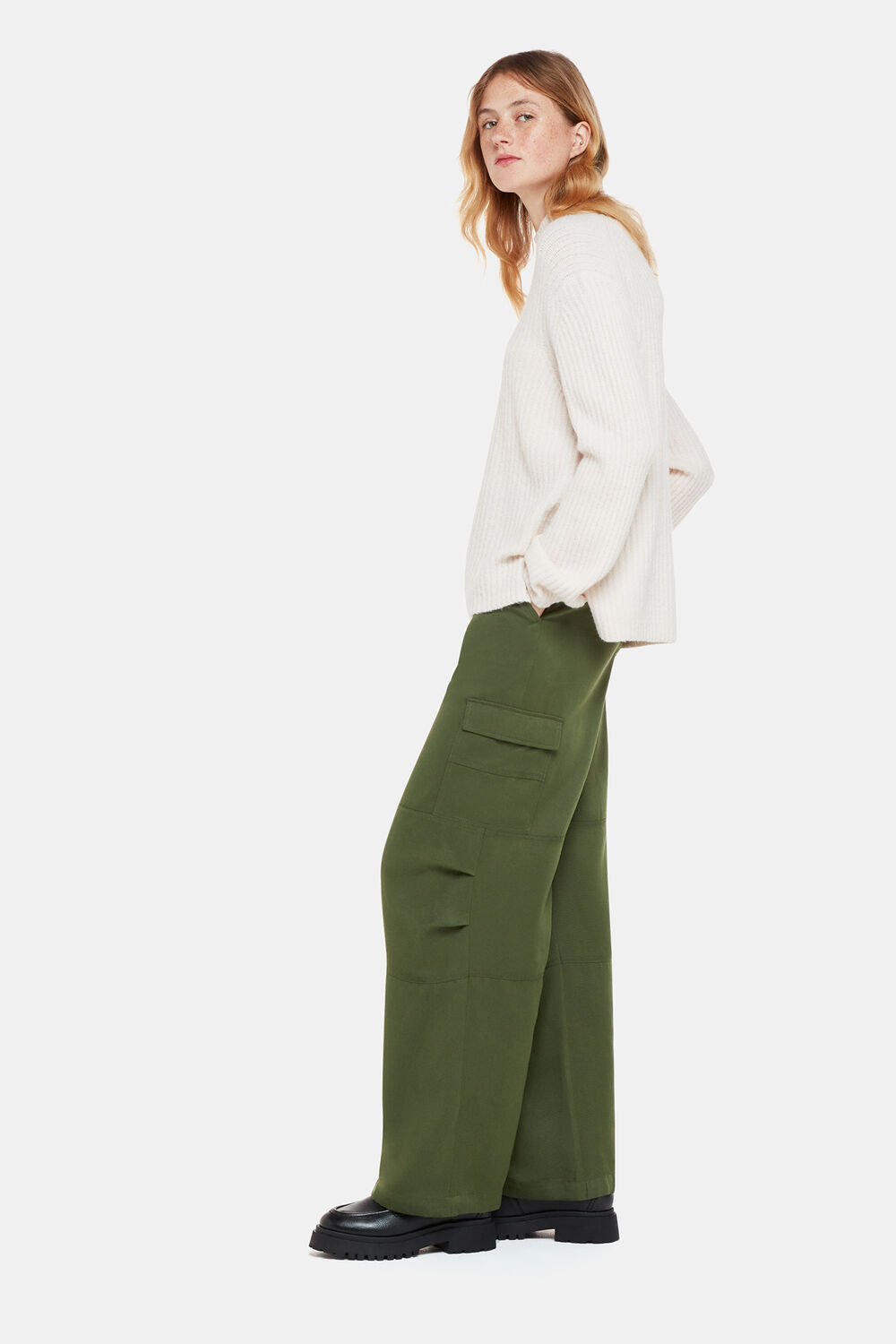 Khaki Grace Luxe Cargo Pant